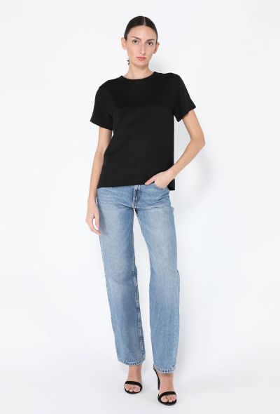 Céline Silk Crêpe Crewneck Blouse - 2
