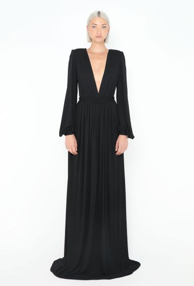 Saint Laurent '70s Plunging Jersey Gown - 2 Saint Laurent '70s Plunging Jersey Gown - 2