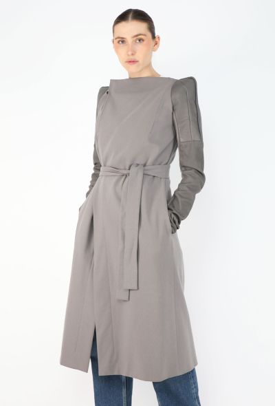 Rick Owens Early 2000s Structured Belted Coat - 2
