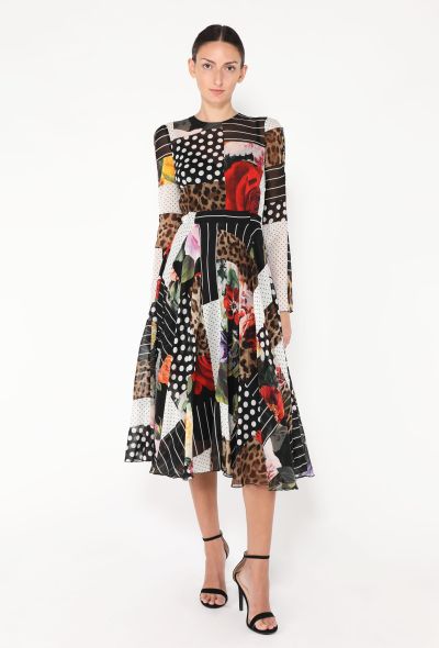 Dolce & Gabbana S/S 2021 Patchwork Silk Dress - 1