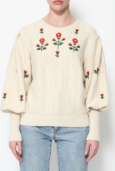                                         Pre-Fall 2021 Embroidered Knit Sweater-1
