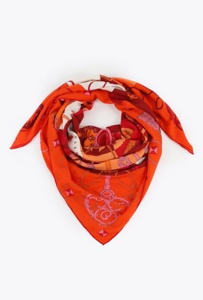 Hermès 'Tours de Clés' 140cm Cashmere Shawl - 2
