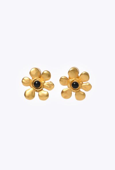 Karl Lagerfeld S/S 1991 Cabochon Daisy Earrings - 1