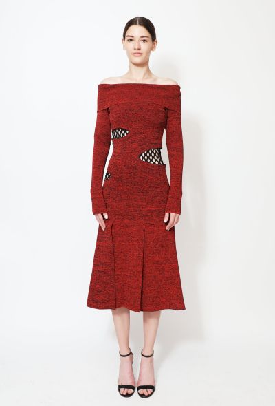                                         F/W 2015 Abstract Off-Shoulder Knit Dress-1