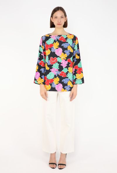 Saint Laurent Vintage Printed Cotton Blouse - 2