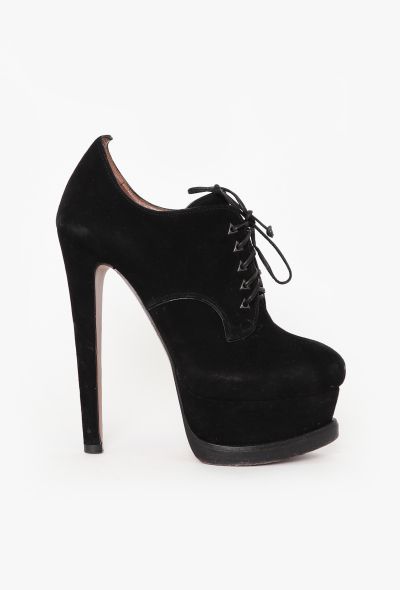 Alaïa Suede Platform Stiletto Heels - 1