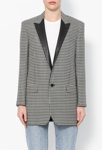 Saint Laurent S/S 2014 Houndstooth Blazer - 1 Saint Laurent S/S 2014 Houndstooth Blazer - 1