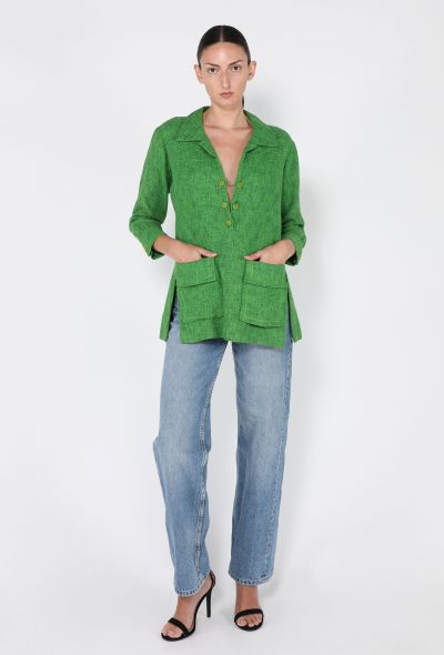 Saint Laurent Haute Couture Tweed Safari Top, 1960s - 1