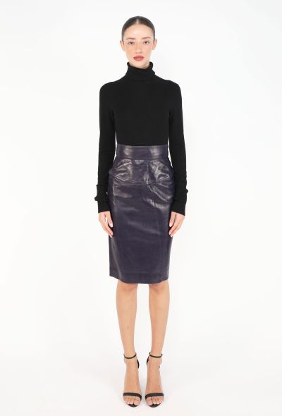 Alaïa 1987 Leather Pencil Skirt - 1