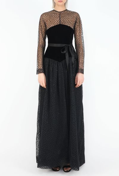 Givenchy Rare 1979 Velvet Plumetis Tulle Gown - 2