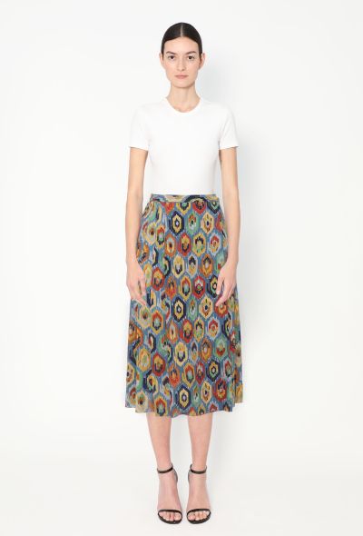 Saint Laurent Early '70s Ikat Wrap Skirt - 1 Saint Laurent Early '70s Ikat Wrap Skirt - 1