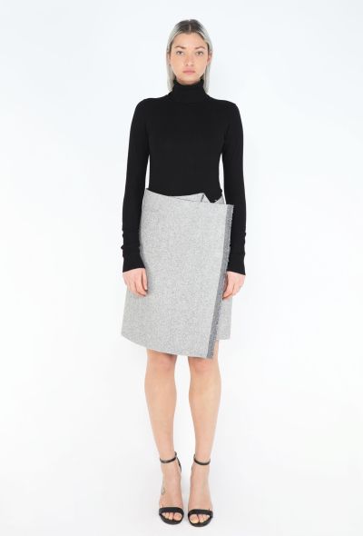 Céline Asymmetrical Felted Wrap Skirt - 1