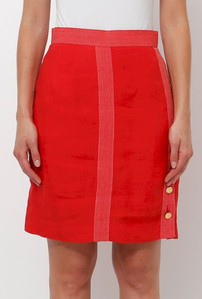                                         '80s Linen Skirt -2