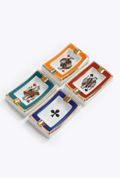 Vintage Objects & Decor Rare 1950s Limoges Playing Card Ashtrays - 2