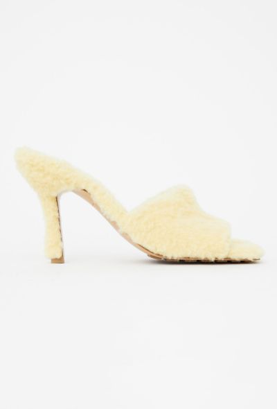 Bottega Veneta 2021 Stretch Shearling Mules - 1 Bottega Veneta 2021 Stretch Shearling Mules - 1