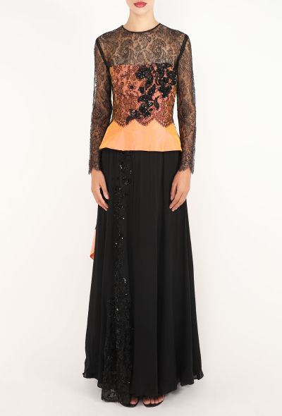 Christian Lacroix Couture Chantilly Embellished Gown, 1995 - 2