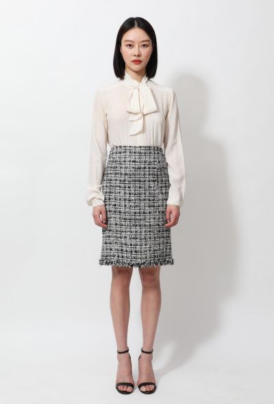Chanel Timeless Tweed Fringe Trim Skirt - 2