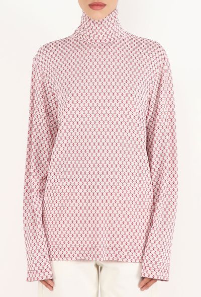 Céline Graphic Mock-Neck Top - 1