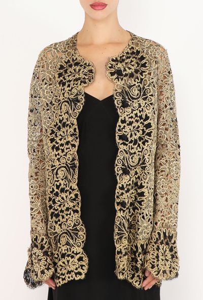 Valentino Vintage Metallic Lace Ensemble - 2