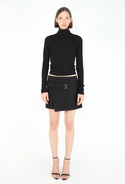 Balenciaga 2007 Pleated Belted Mini Skirt - 1