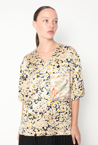 Céline S/S 2015 Floral Silk Blouse - 1 Céline S/S 2015 Floral Silk Blouse - 1