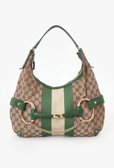 Gucci Monogram Horsebit Shoulder Bag - 1