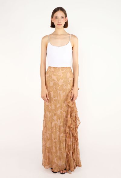 Dries Van Noten Chiffon Leaf Ruffled Skirt, S/S 1997 - 2