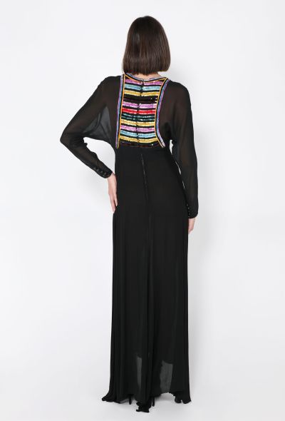 Chloé Sequined Silk Evening Dress, 1980s - 2