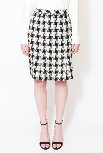                             Trompe l'Oeil Woven Tweed Skirt - 2