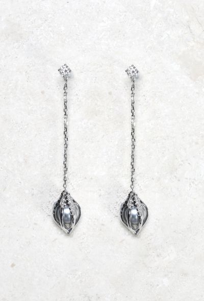 Mellerio 18k Gold, Tahitian Pearl & Diamond Earrings - 1