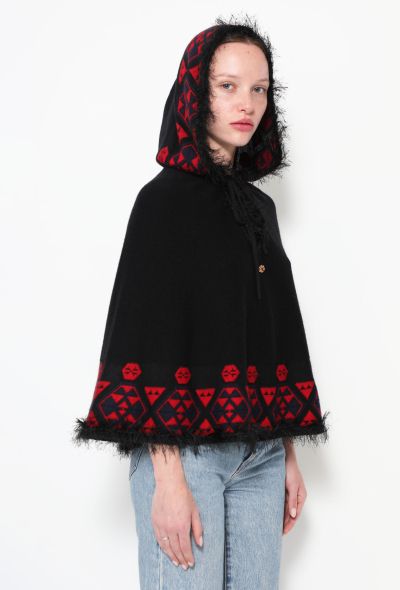                             2009 Cashmere Hooded Poncho - 1