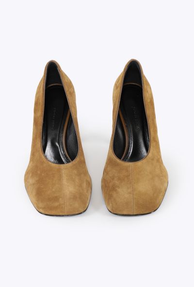 Phoebe Philo 2025 Squared Suede Pumps - 2