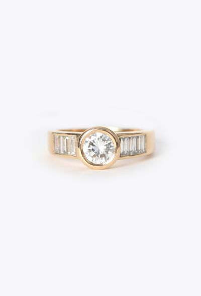Modern Fine Jewelry 18K Yellow Gold & Diamonds Ring - 1 Modern Fine Jewelry 18K Yellow Gold & Diamonds Ring - 1