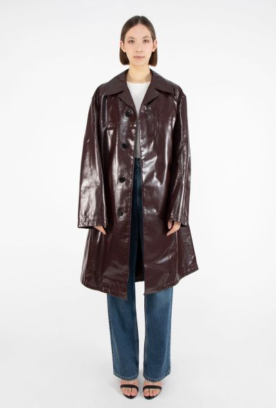 Jil Sander S/S 2025 Patent Calfskin Duster Coat - 1