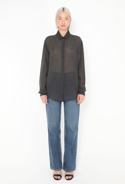 Saint Laurent 2019 Silk Polka Dot Blouse - 2 Saint Laurent 2019 Silk Polka Dot Blouse - 2