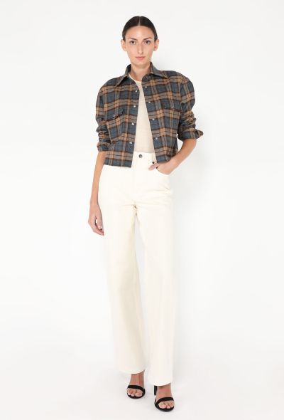Prada 2025 Cropped Flannel Shirt - 2 Prada 2025 Cropped Flannel Shirt - 2