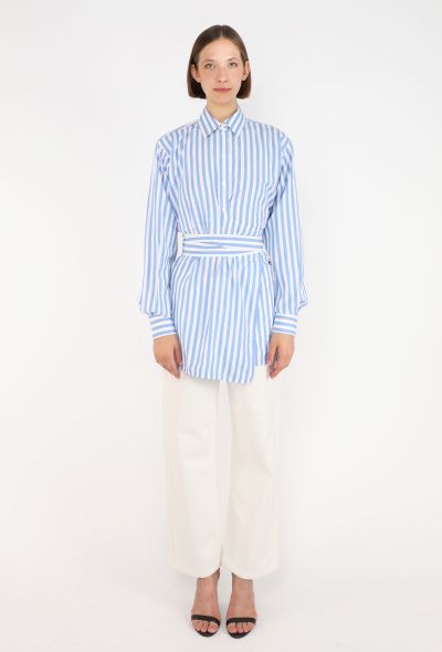 Céline Striped Wrap Shirt, Resort 2016 - 1
