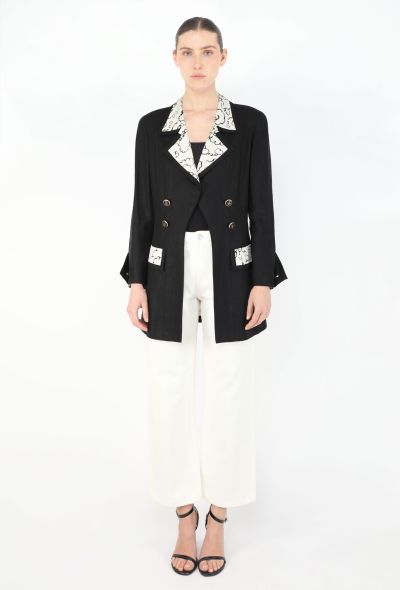 Chanel RARE S/S 1993 Bicolor Scripted 'CC' Jacket - 1