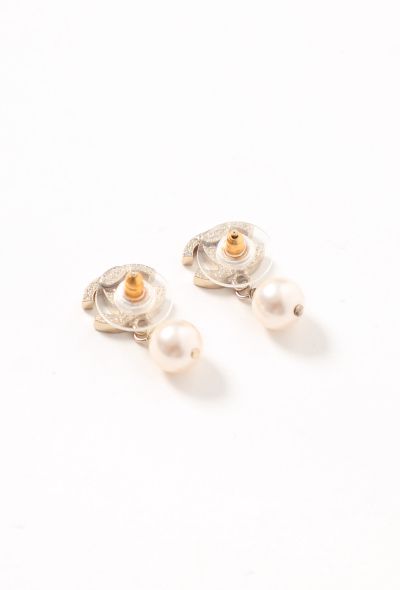                                         'CC' Pearl Drop Earrings-2