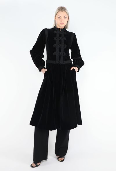 Saint Laurent COLLECTOR Fall 1974 Velvet Passementerie Coat - 1