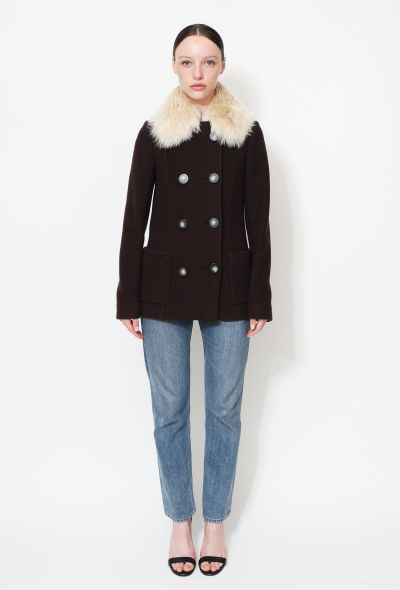                             2011 Fur Collar Wool Peacoat - 2