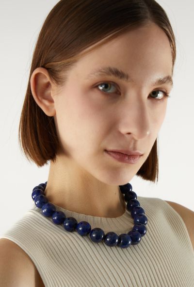 Vintage Fine Jewelry Vintage Lapis Lazuli Vienna Necklace - 2