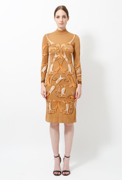                             1970's Print Jersey Silk dress - 1