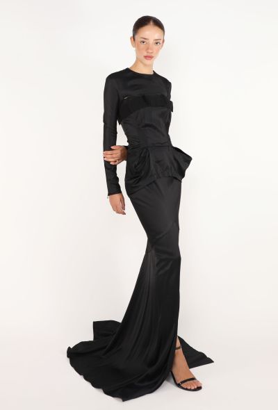 Tom Ford Draped Corset Peplum Gown, 2022 - 1