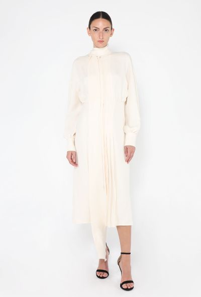Valentino Cream Silk Dress - 2