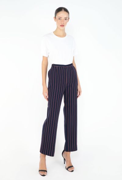 Saint Laurent Vintage Pinstripe High-Waisted Trousers - 1