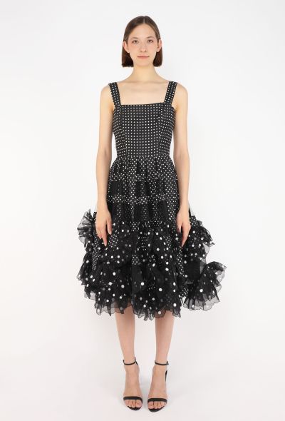 Oscar De La Renta Polka Dot Ruffled Dress, Resort 2008 - 1