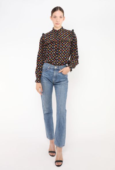 Saint Laurent '70s Floral Smock Blouse - 2