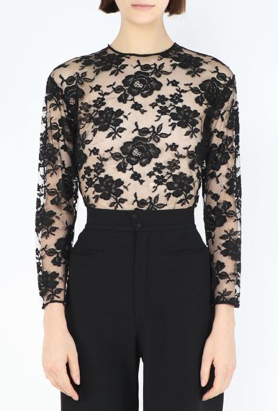 Dior Vintage Chantilly Lace Bodysuit - 1