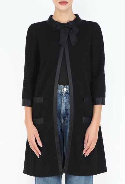 Chanel F/W 2005 Satin Bow Trim Coat - 1